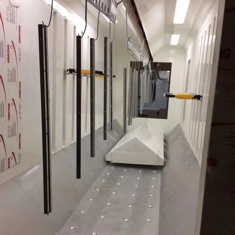 Anti-static Automatic Powder Coating Booth, Cyclone Recovery Spray Booth