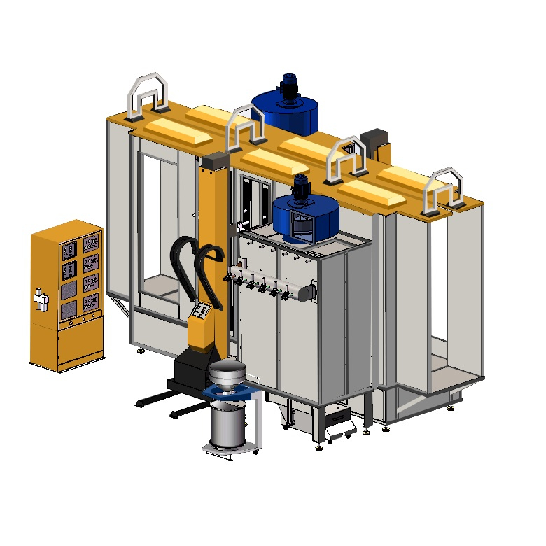Reciprocating Automatic Powder Coating Booth System